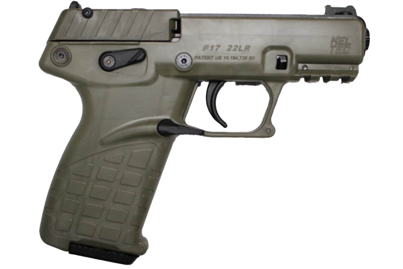 KELTEC P17 22LR 16-Round Semi-Automatic Pistol with Green Finish